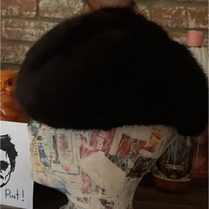 Vintage beaver fur hat